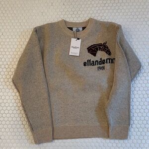 Ellanderm Beige Crewneck Sweater for women